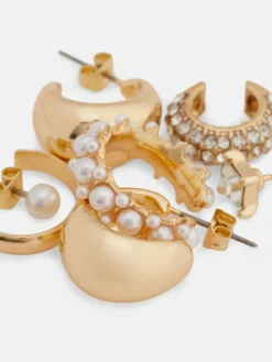 Pack De 6 Pares De Pendientes Con Perlas Sintéticas