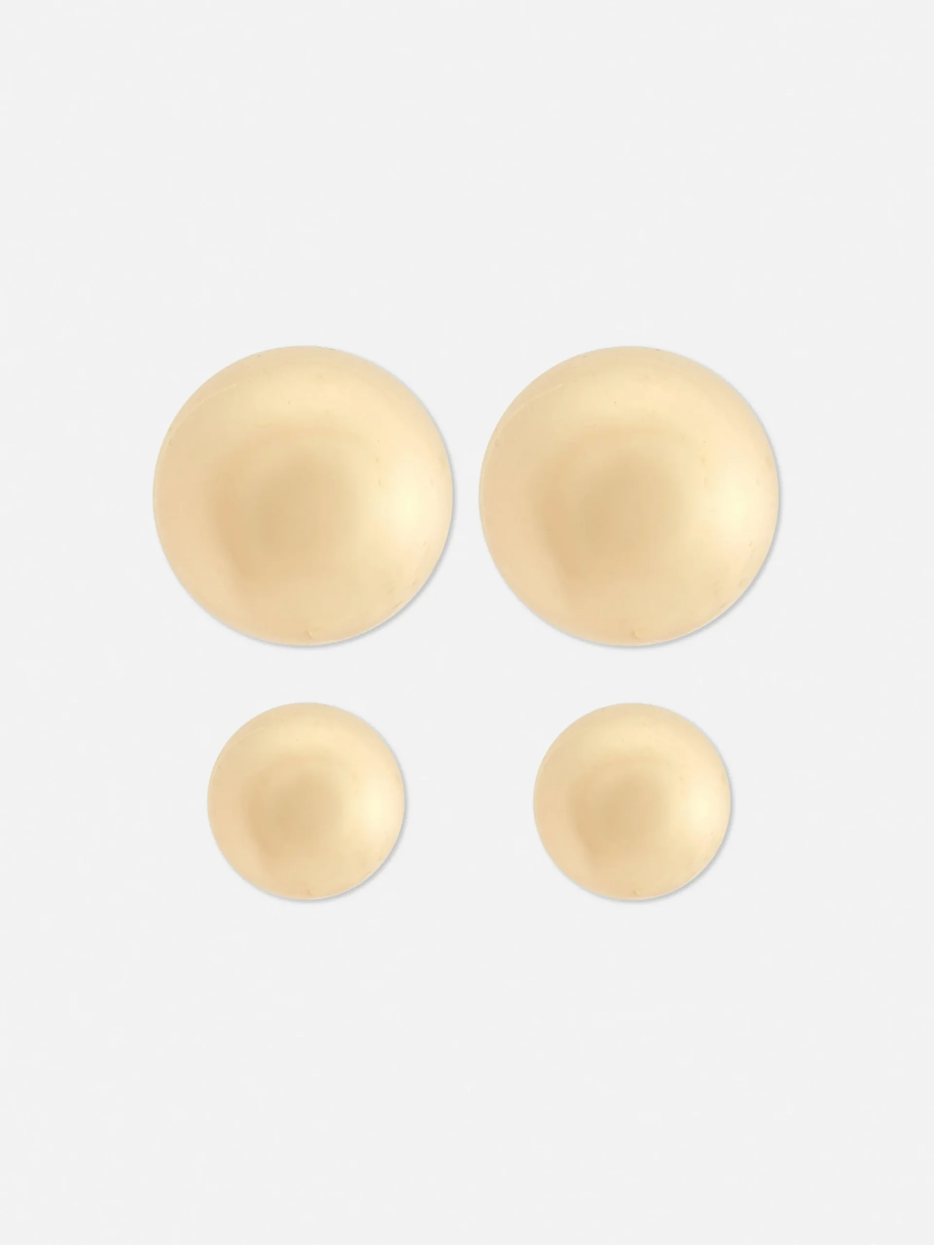 Pack De 2 Pares De Pendientes De Botón Esféricos