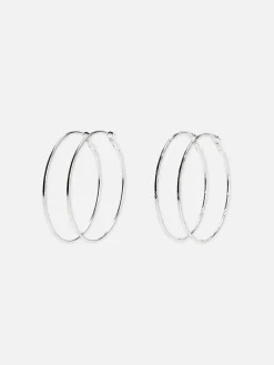 Pack De 2 Pares De Pendientes De Aro Grandes