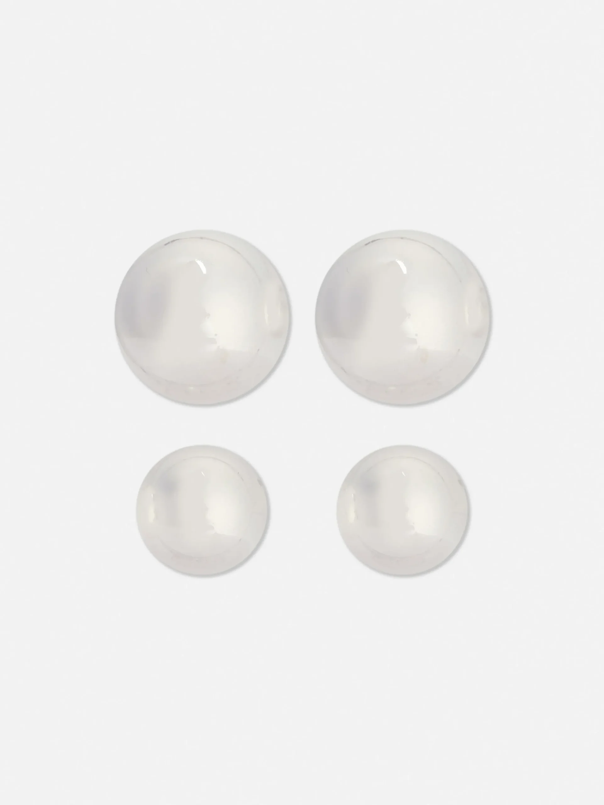 Pack De 2 Pares De Pendientes De Botón Esféricos