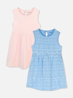 Pack De 2 Pares De Vestidos De Punto Sin Mangas