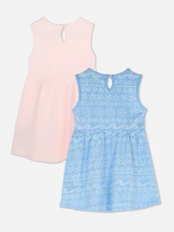 Pack De 2 Pares De Vestidos De Punto Sin Mangas