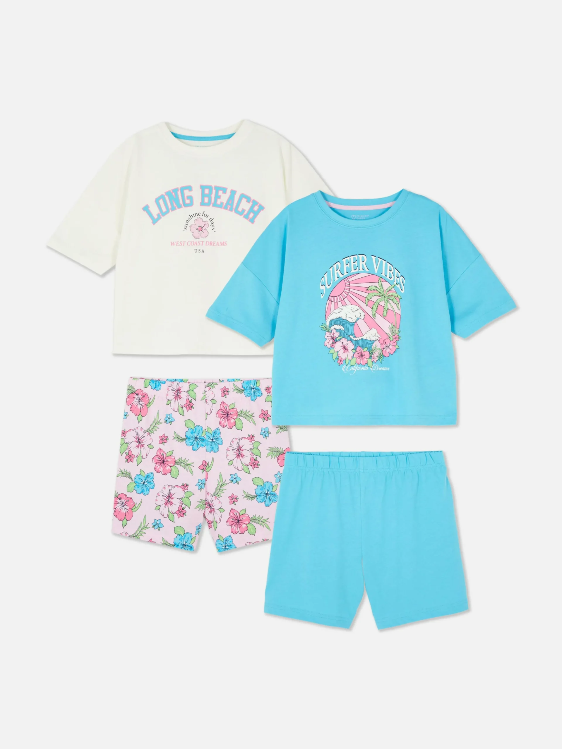 Pack De 2 Pijamas Cortos Con Estampado Gráfico