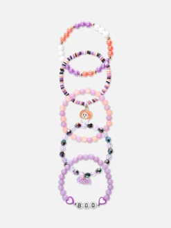 Pack De 5 Pulseras De Cuentas Para Halloween