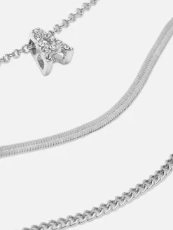 Pack De 3 Pulseras De Strass Con Inicial