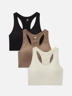 Pack De 3 Sujetadores Deportivos Sin Costuras