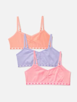 Pack De 3 Tops Cortos Sin Costuras Con Corazones