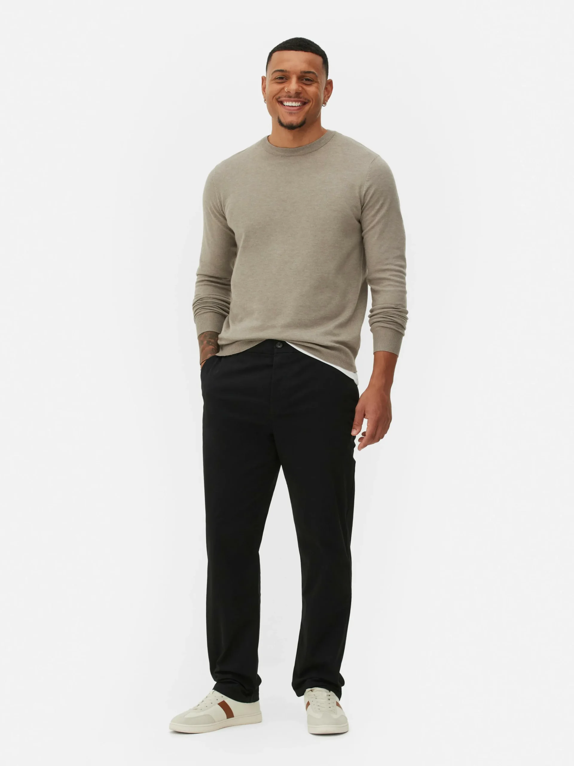 Pantalón Chino Elástico De Pernera Recta