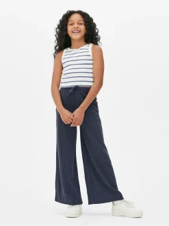 Pantalón Fruncido Con Cordón De Ajuste