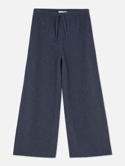 Pantalón Fruncido Con Cordón De Ajuste