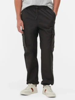 Pantalones Cargo Holgados Con Bajos Elásticos