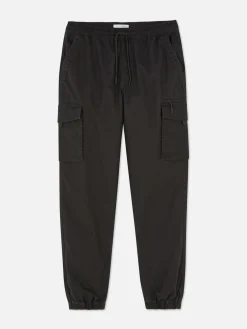 Pantalones Cargo Holgados Con Bajos Elásticos