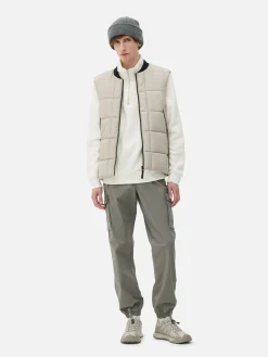 Pantalones Cargo Holgados Con Bajos Elásticos