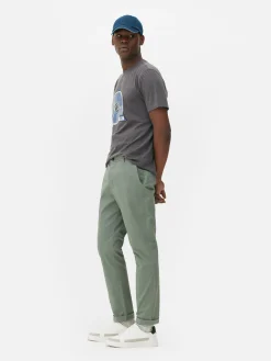 Pantalones Chinos De Corte Entallado Elásticos