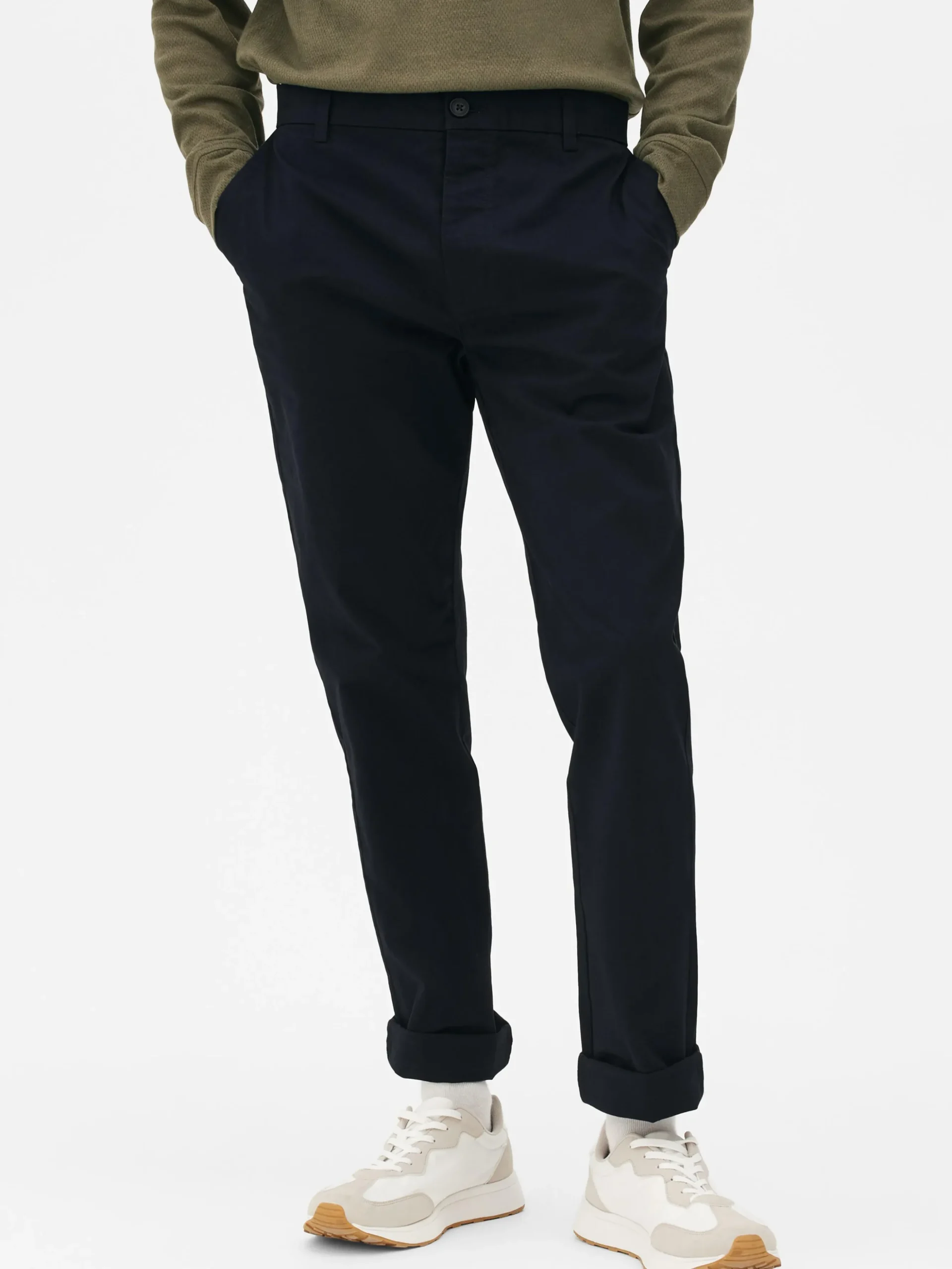 Pantalones Chinos De Corte Entallado