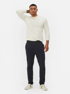 Pantalones Chinos Elásticos De Corte Entallado
