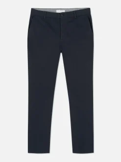 Pantalones Chinos Elásticos De Corte Entallado