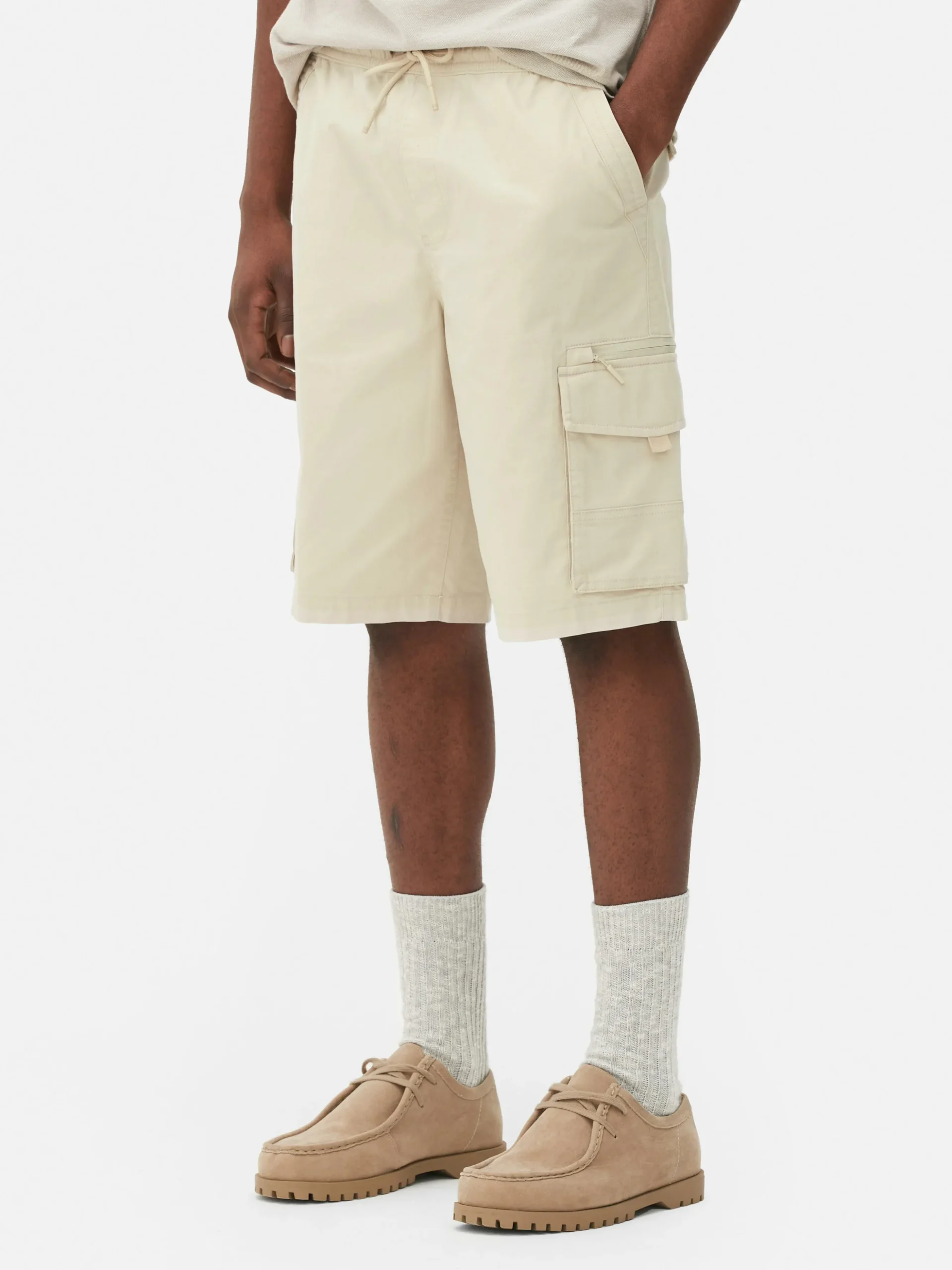 Pantalones Cortos Cargo Con Cordón De Ajuste