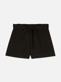 Pantalones Cortos De Corte Holgado Con Cordón