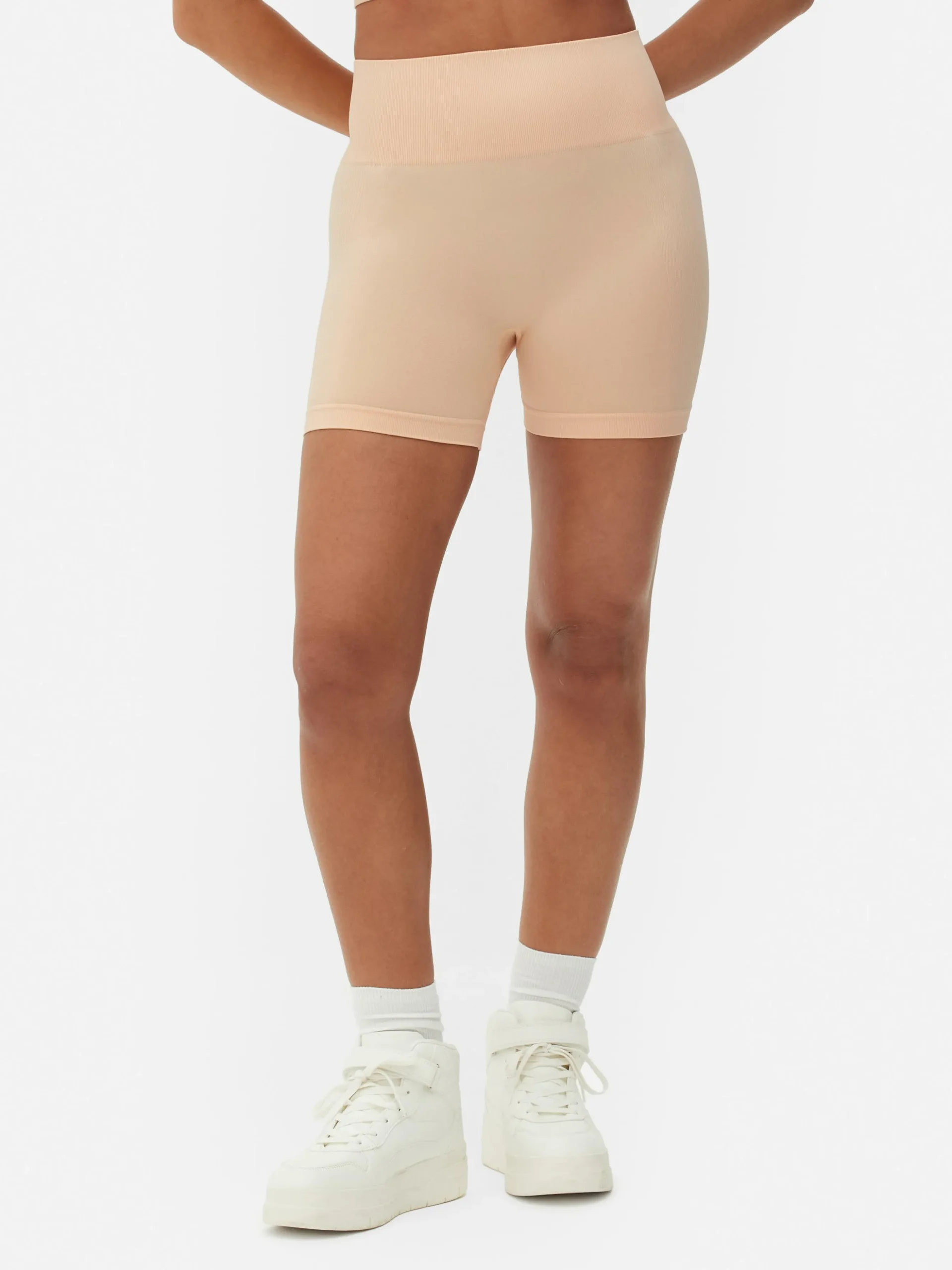 Pantalones Cortos De Talle Alto De Yoga Sin Costuras