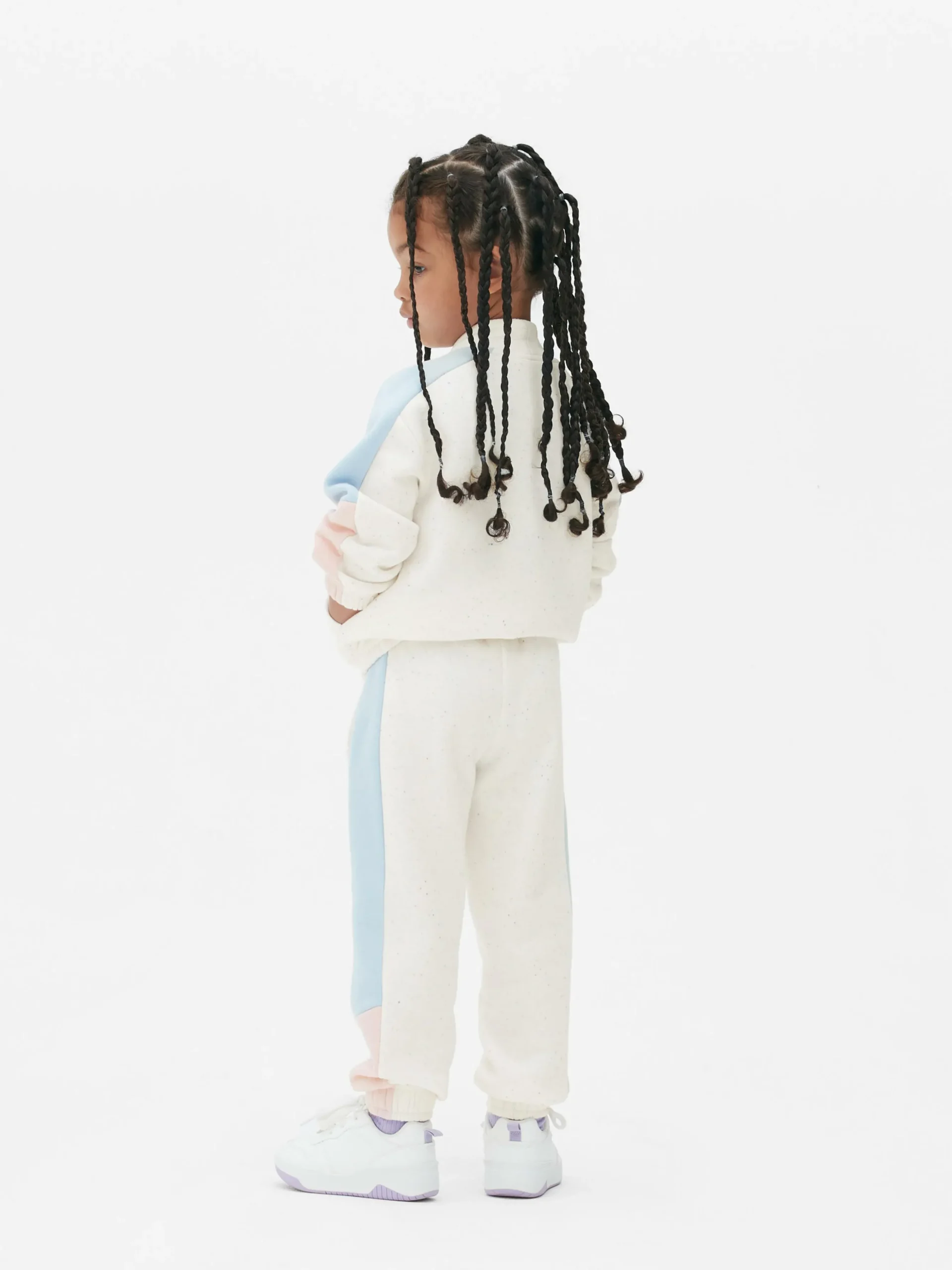 Pantalones De Chándal Bicolor Con Cordón De Ajuste