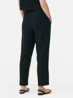 Pantalones De Talle Alto Con Costuras
