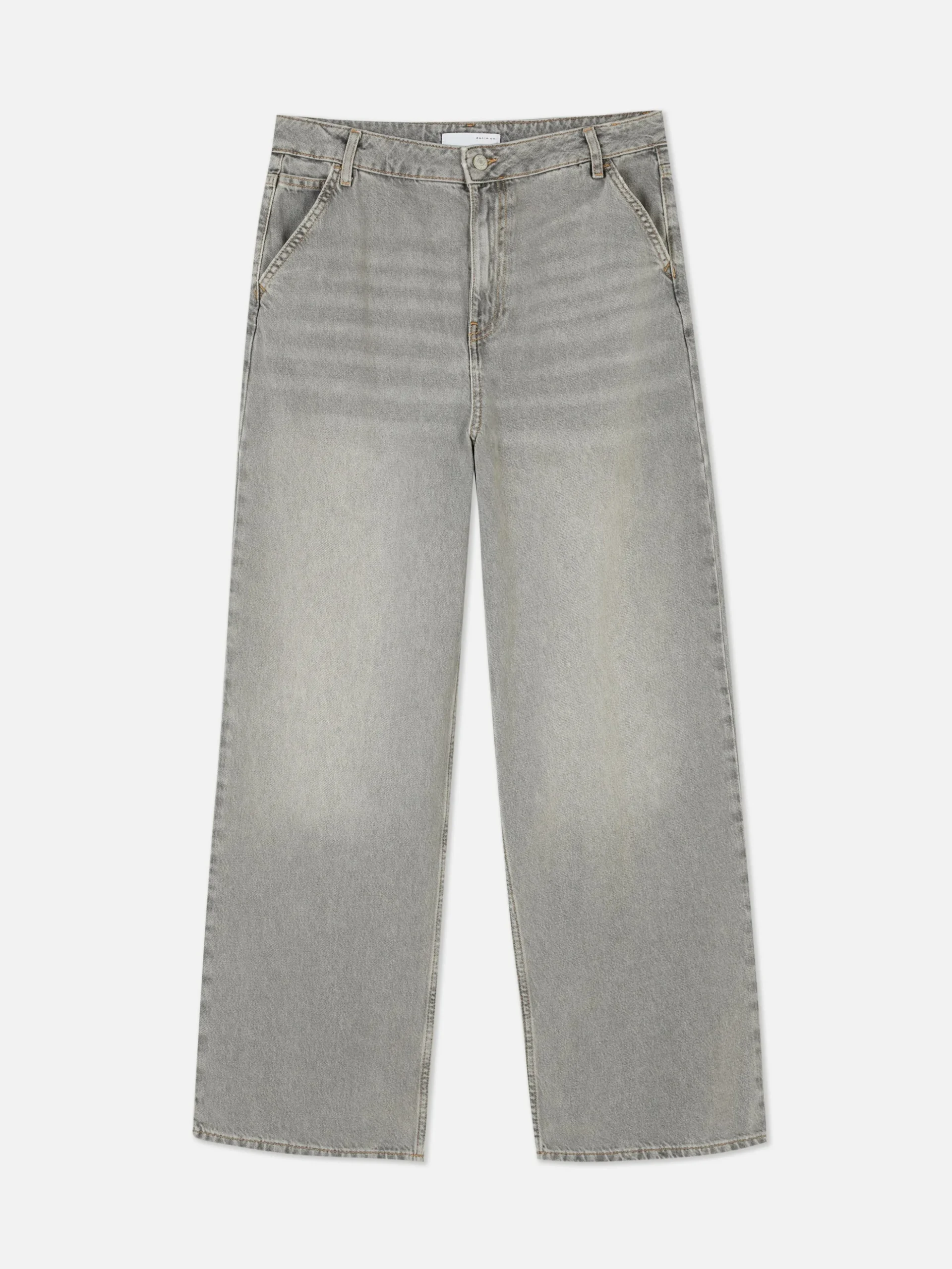 Pantalones Vaqueros De Pernera Ancha Desgastados