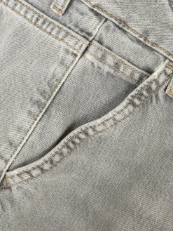 Pantalones Vaqueros De Pernera Ancha Desgastados