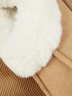 Pantuflas Estilo Mocasín Con Forro De Pelo Sintético