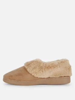 Pantuflas Estilo Mocasín Con Forro De Pelo Sintético