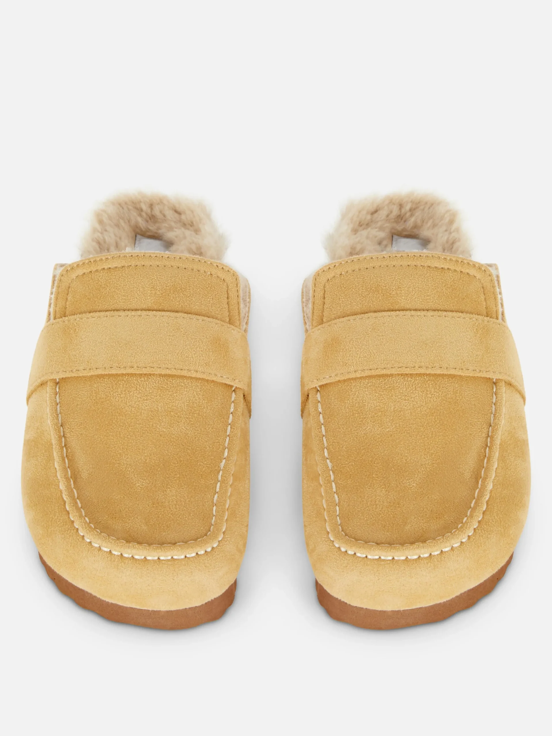 Pantuflas Tipo Mocasín Con Forro De Pelo Sintético