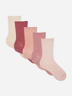 5 Pares De Calcetines Altos En Distintos Tonos