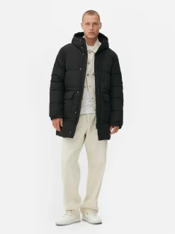 Parka Acolchada Con Capucha