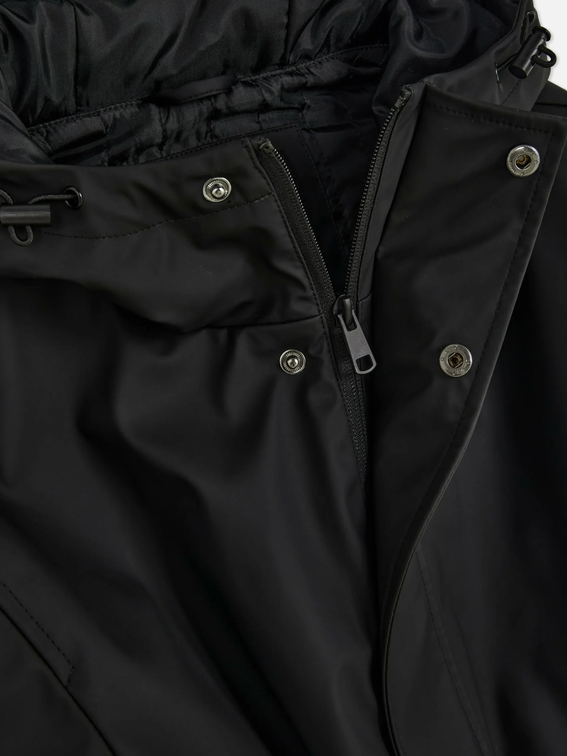 Parka Con Capucha Y Revestimiento De Goma