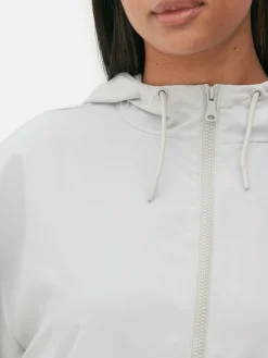 Parka Impermeable Ligera Con Capucha