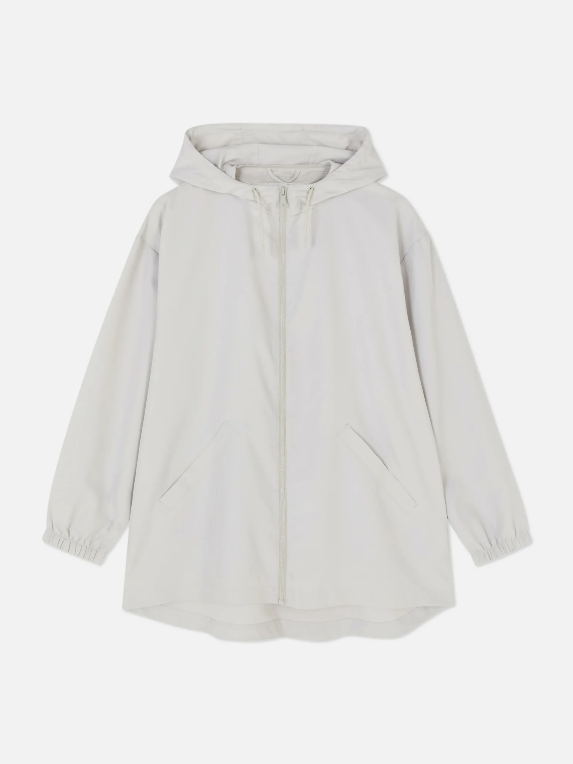 Parka Impermeable Ligera Con Capucha