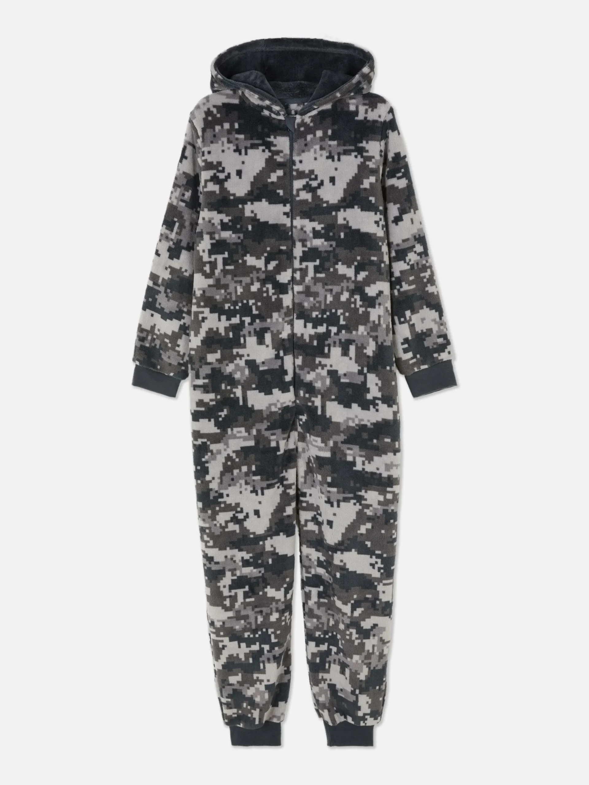 Pelele Con Cremallera Y Estampado De Camuflaje