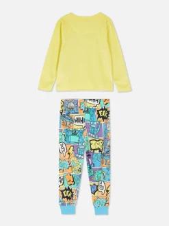 Pijama Con Estampado De Robots