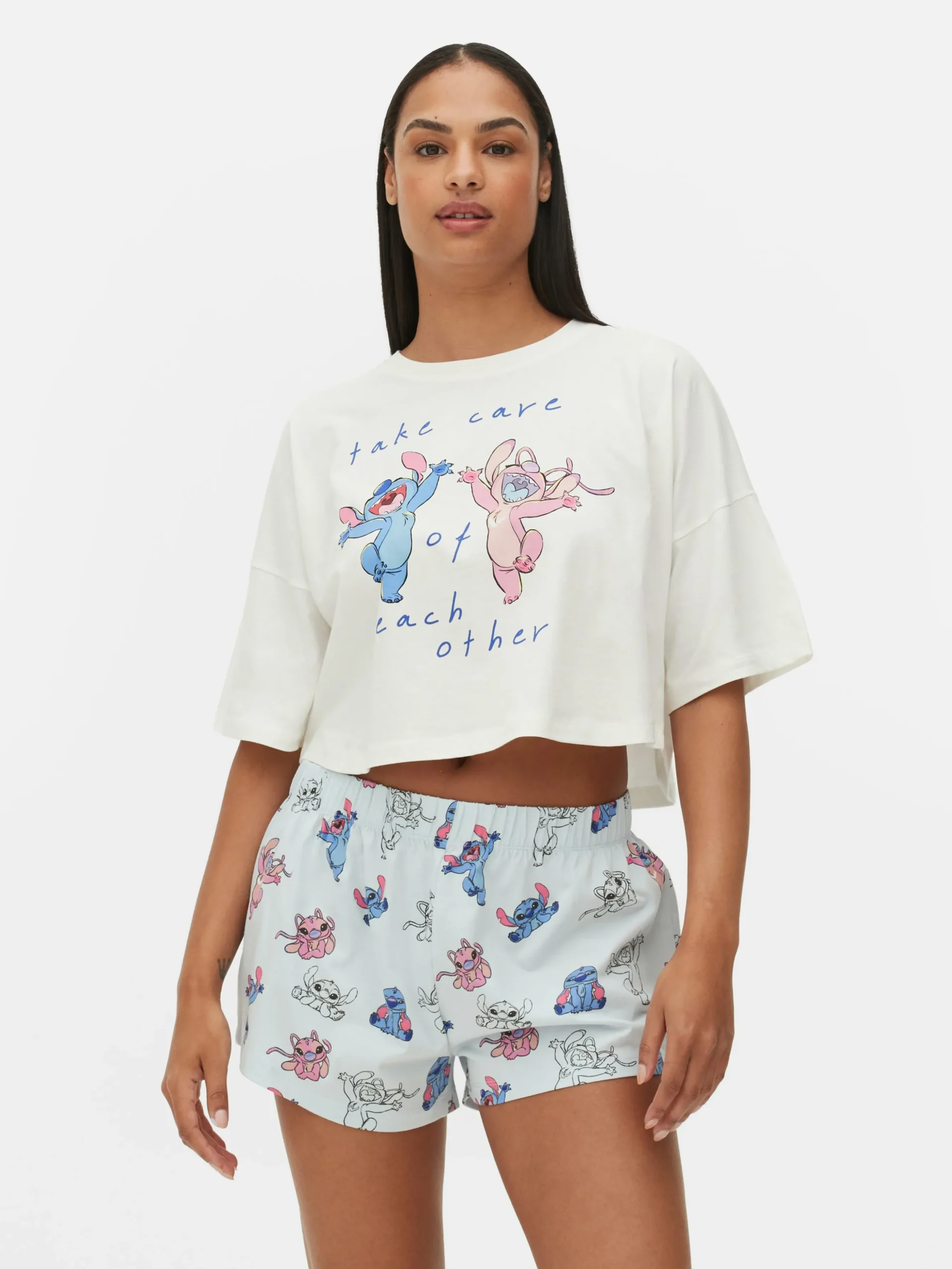 Pijama Corto De Stitch Y Ángel De Disney