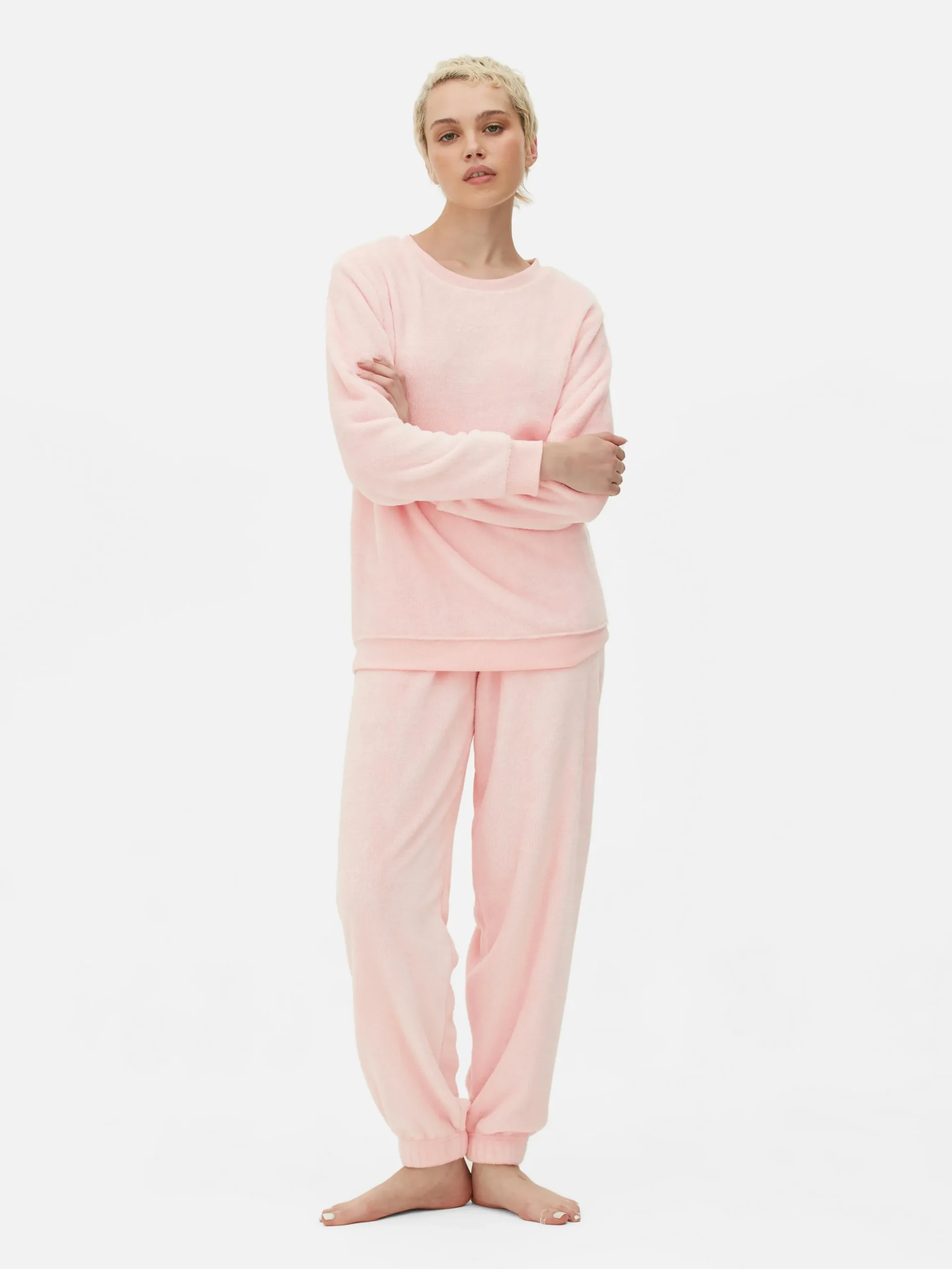 Pijama De Tejido Polar De Manga Larga