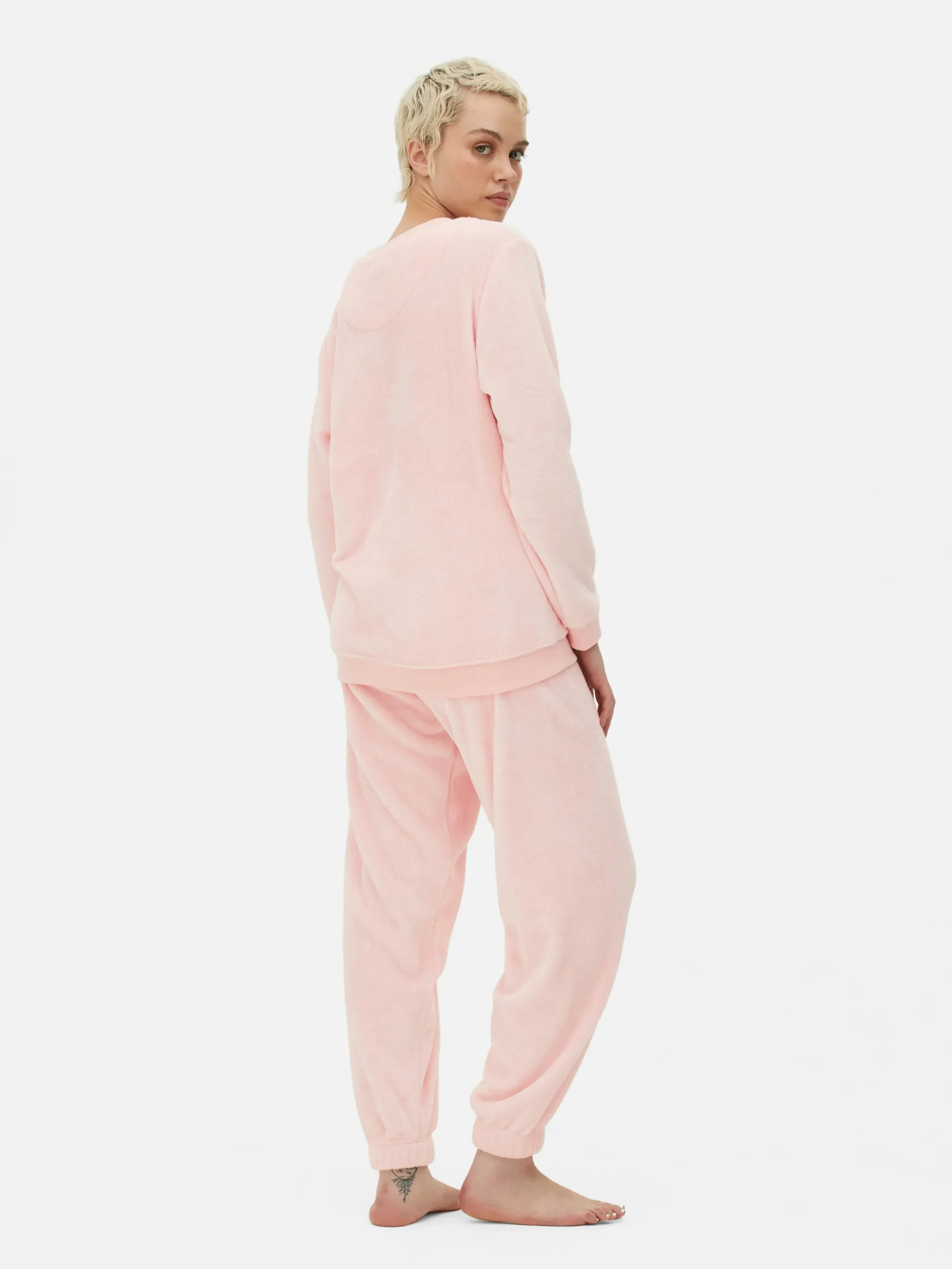 Pijama De Tejido Polar De Manga Larga