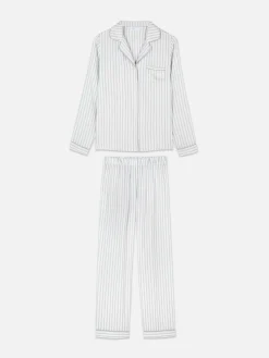 Pijama Largo A Rayas De Corte Boyfriend