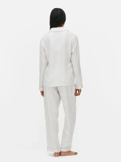 Pijama Largo A Rayas De Corte Boyfriend