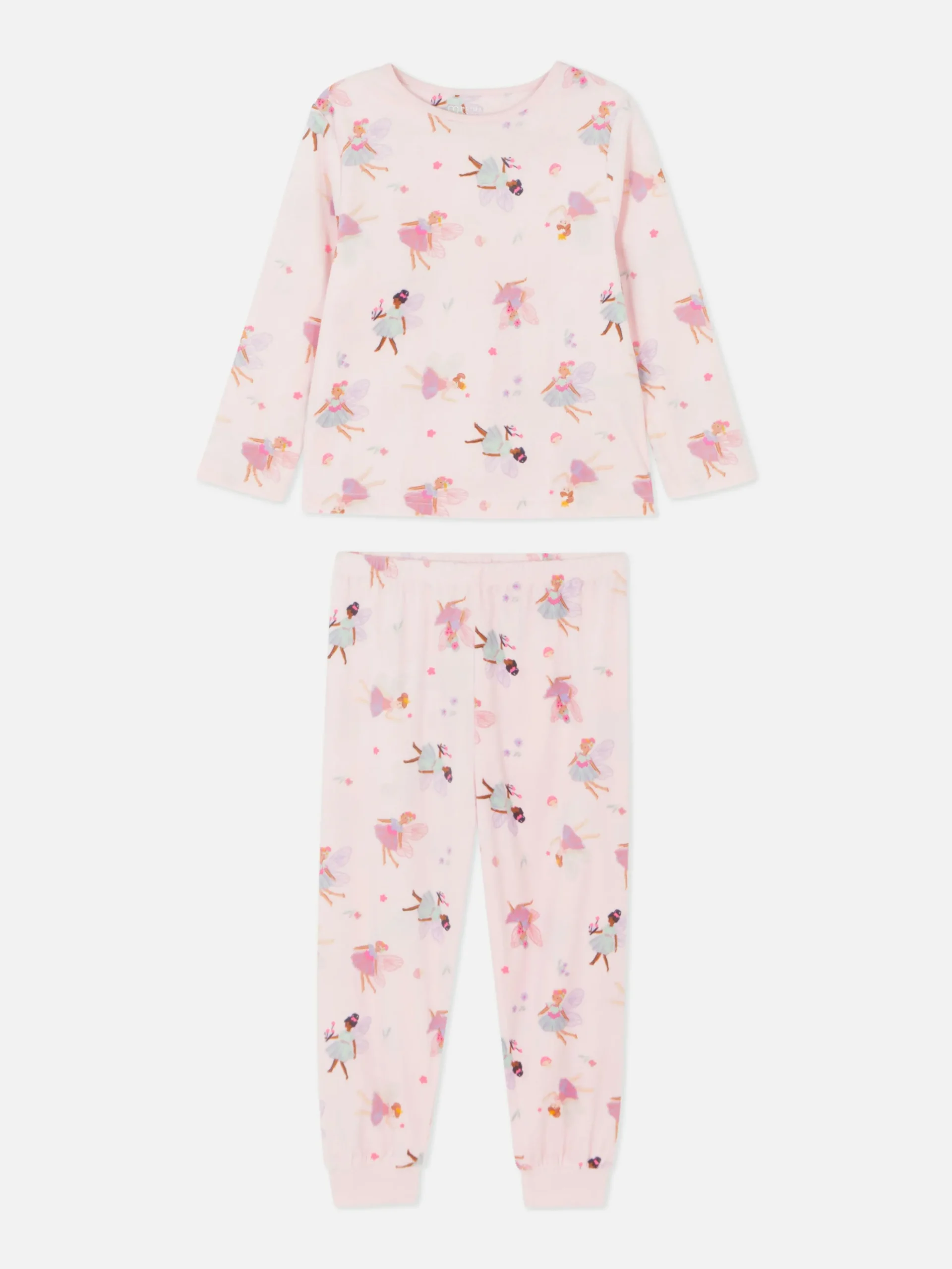 Pijama Largo De Velvetón Con Hadas