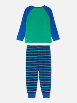 Pijama Polar Con Estampado De Dinosaurios