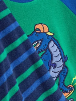 Pijama Polar Con Estampado De Dinosaurios