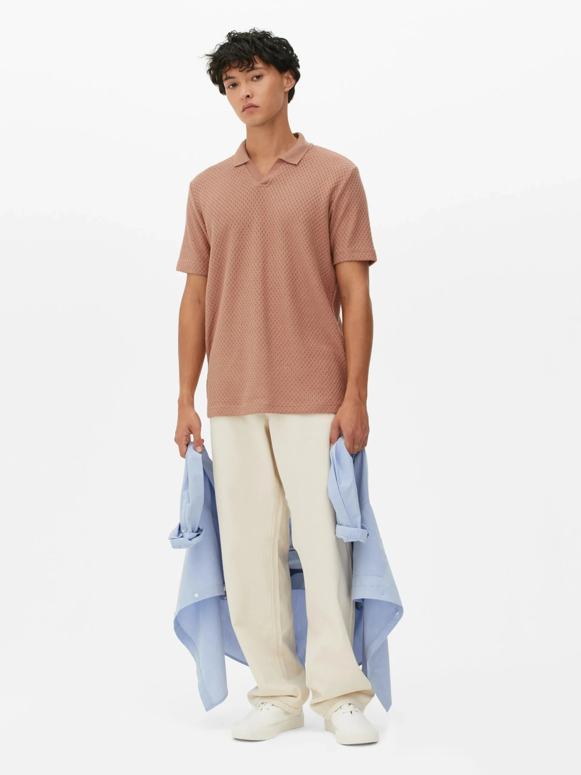 Polo De Punto Con Textura De Kem