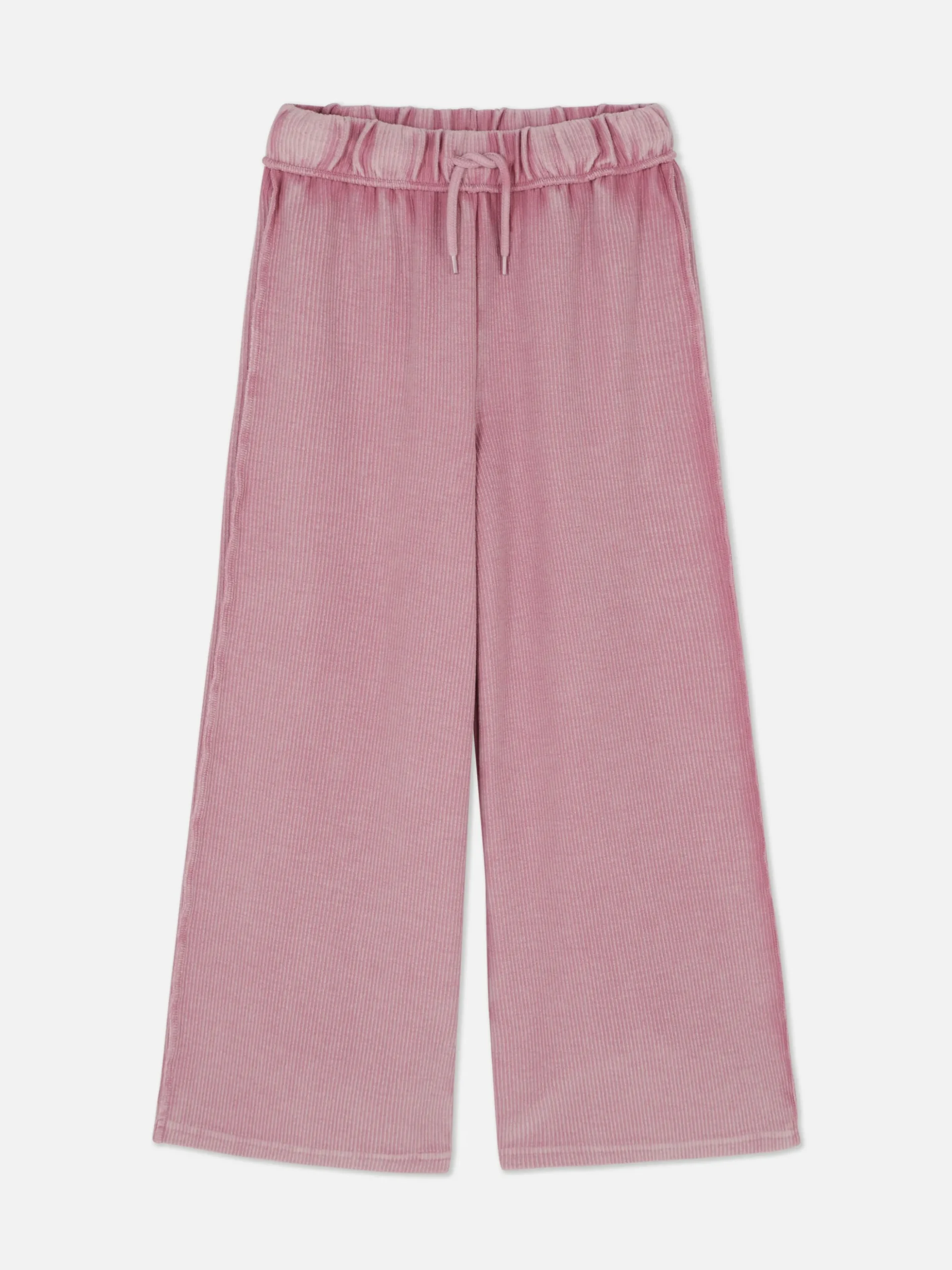 Ribbed Wide Leg Joggers