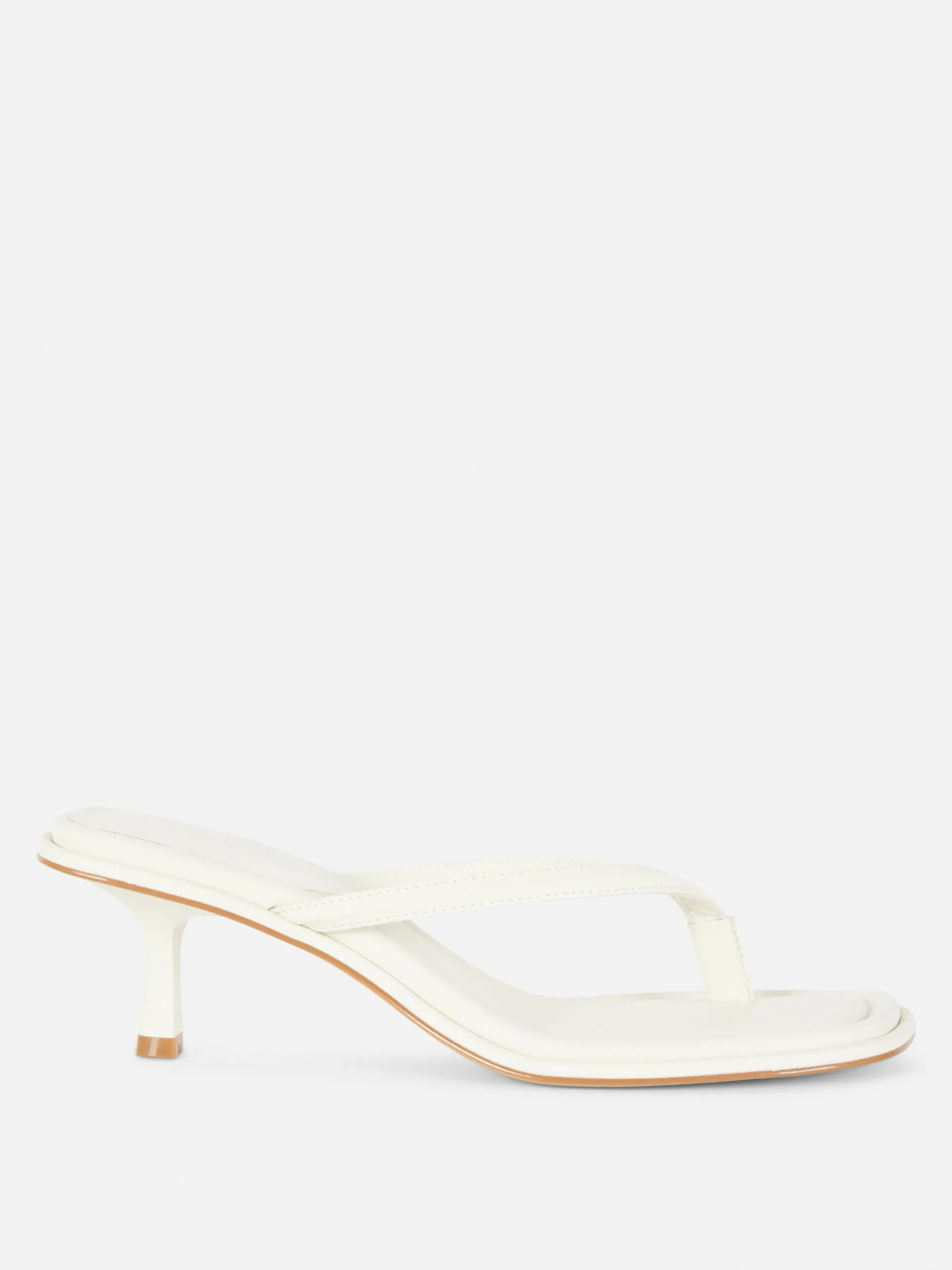Sandalias De Dedo Con Tacón Chincheta