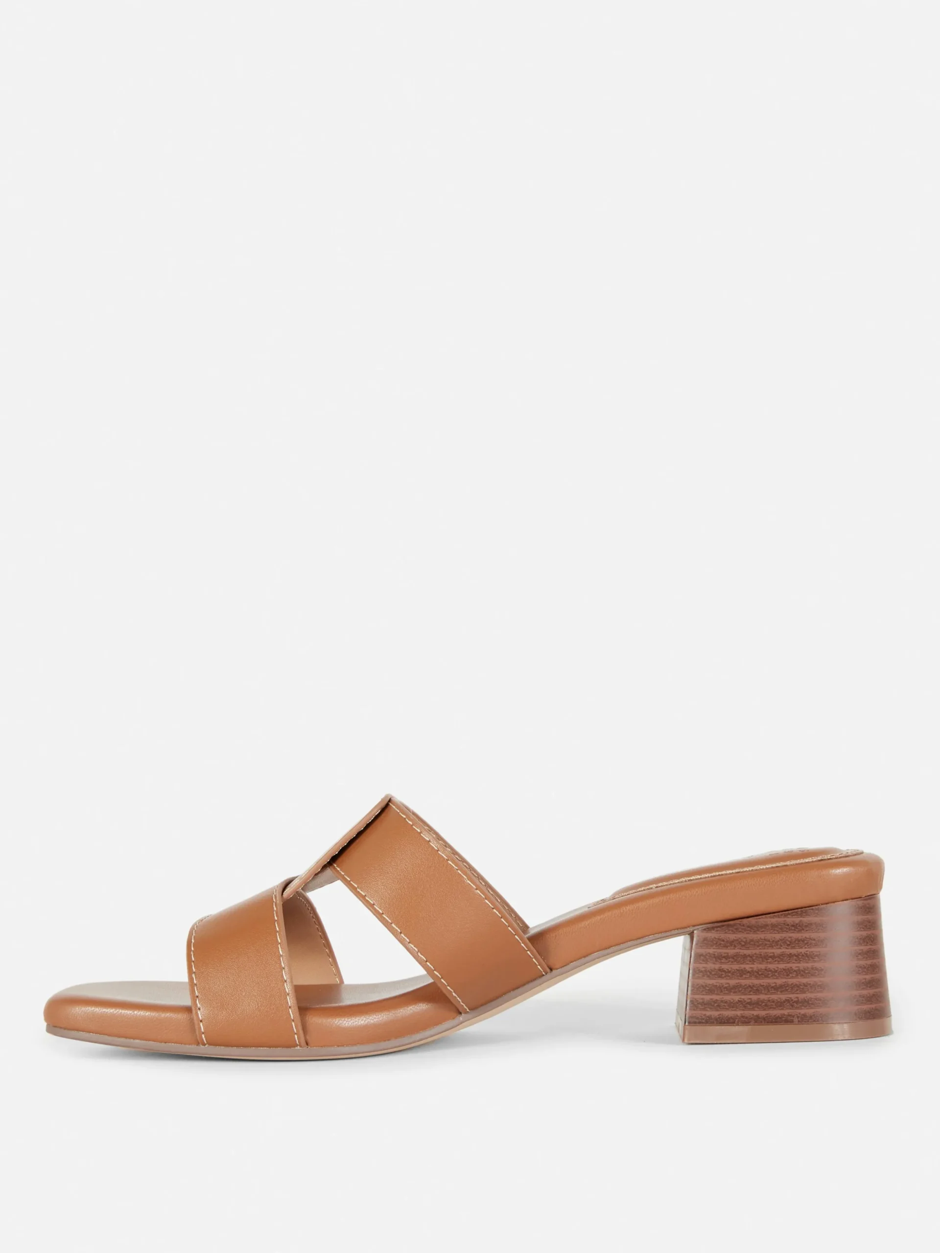 Sandalias De Tacón Con Tiras Unidas